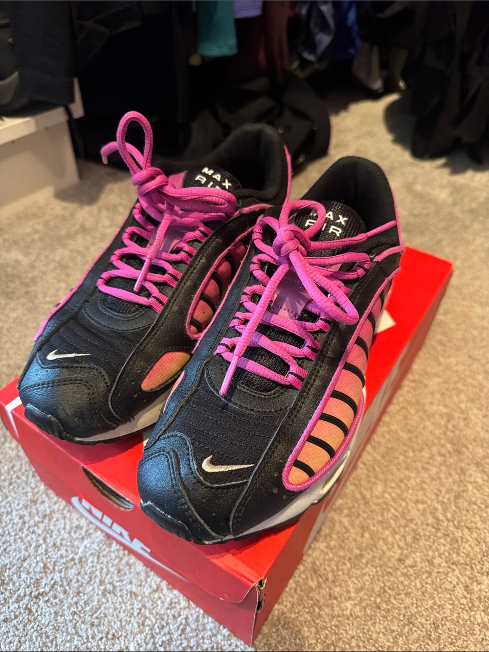 Nike Black & Pink Women's Air Max Sneakers